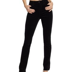 L'agence Josie high rise split side hem skinny velvet pant
